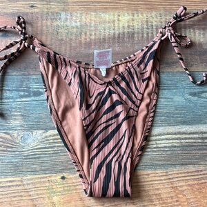 Exhilaration NWT Zebra Print Bikini Bottom